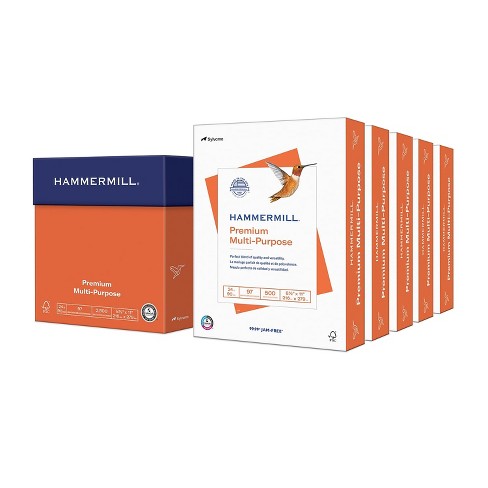 Hammermill Premium Multipurpose Paper 24-lb 8-1/2 x 11 White 2500/Carton 105810 