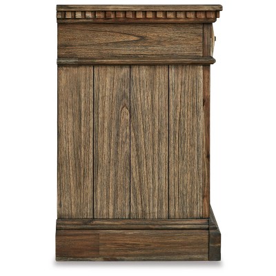 Vintage-Inspired Markenburg 3-Drawer Nightstand with USB Ports, Brown
