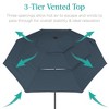 Best Choice Products 10ft 3-Tier Solar Patio Umbrella w/ 24 LED Lights, Tilt Adjustment, Easy Crank - 2 of 4