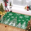 2×3ft  Christmas Themed Area Rug, Washable Snowflake & Tree Pattern Throw Rugs & Runners for Living Room, Kitchen, Nursery, Office, Red - 3 of 4