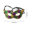 Unique Bargains Halloween Christmas Colorful Sequins Party Mask Purple Green Yellow 1Pc - 2 of 4