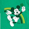 Boys' - Disney - Mickey Green Rainbow Short Sleeve Graphic T-Shirt - 2 of 4