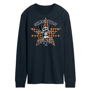 Men's - Lilo and Stitch - Skeleton Stitch Long Sleeve Graphic T-Shirt - 1 of 4