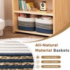 Aoibox Woven Cotton Rope Storage Basket Rectangle with Handles Navy Blue 14x8x9 Inch for Toys Towels Organizing - 3 of 4