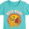 Girls' - Disney - Simba, Pumbaa, & Timon Best Buds Fitted Short Sleeve Graphic T-Shirt - image 2 of 4