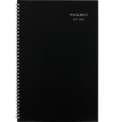 AT-A-GLANCE 2021-2022 8" x 12" Academic Planner DayMinder Black AY2-00-22