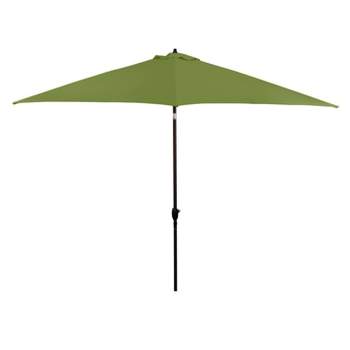 11' x 11' Aluminum Market Polyester Umbrella with Crank Lift Lime Green - Astella