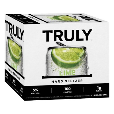 Truly Lime Hard Seltzer - 6pk/12 fl oz Slim Cans