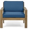 2pc Outdoor Dining Chairs with Cushions Santa Ana Club Chairs-Christopher Knight Home - 3 of 4