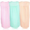 JEFFRICO 3 Pack House Dresses for Women with Pockets - Lightweight Breathable Sleeveless Zipper Front Housecoat Dusters - 4 of 4