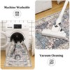 coucheta Boho Vintage Washable Area Rug, Traditional Medallion Print Low Pile Non-Slip Foldable Carpet, for Living Room, Bedroom, Dining, Teal - 3 of 4