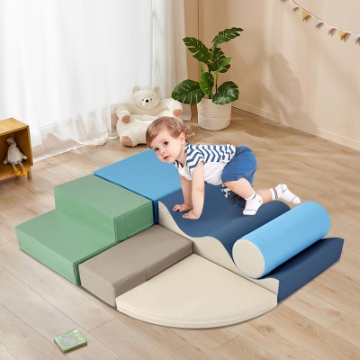 JUJABU Soft Climb and Crawl Foam Playset 6 in 1