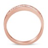 10K Rose Gold over Silver 1/5 Cttw Diamond Channel-Set Stackable Band Ring - 2 of 4