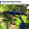 Costway Costway Patio Hanging Lounge Chaise Hammock Chair Removable Canopy Grey/Navy/Turquoise - 4 of 4