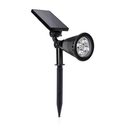 2pk Solar Outdoor Spotlights Black - Techko Maid