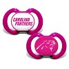 BabyFanatic Girls Pink Pacifier 2-Pack - NFL Carolina Panthers - 2 of 3