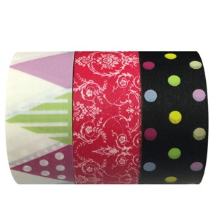 Wrapables Festive Washi Masking Tape (Set of 3), 10M L x 20mm W - 1 of 3