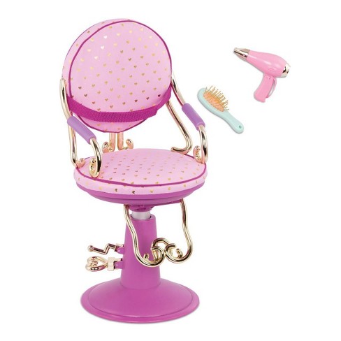 Our Generation Salon Chair - Purple with Heart Pattern - image 1 of 4