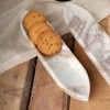 SEVOBAL Serving Platters Minimalist Marble Serving Platter, Elegant White Tray for Modern Entertaining, Family Party, Beige, 10"*2.5"*1.5" - 2 of 4