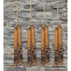 Wooden Ski Ornament Set Hanging Holiday Decor – 30 Inch by Melrose - 3 of 3