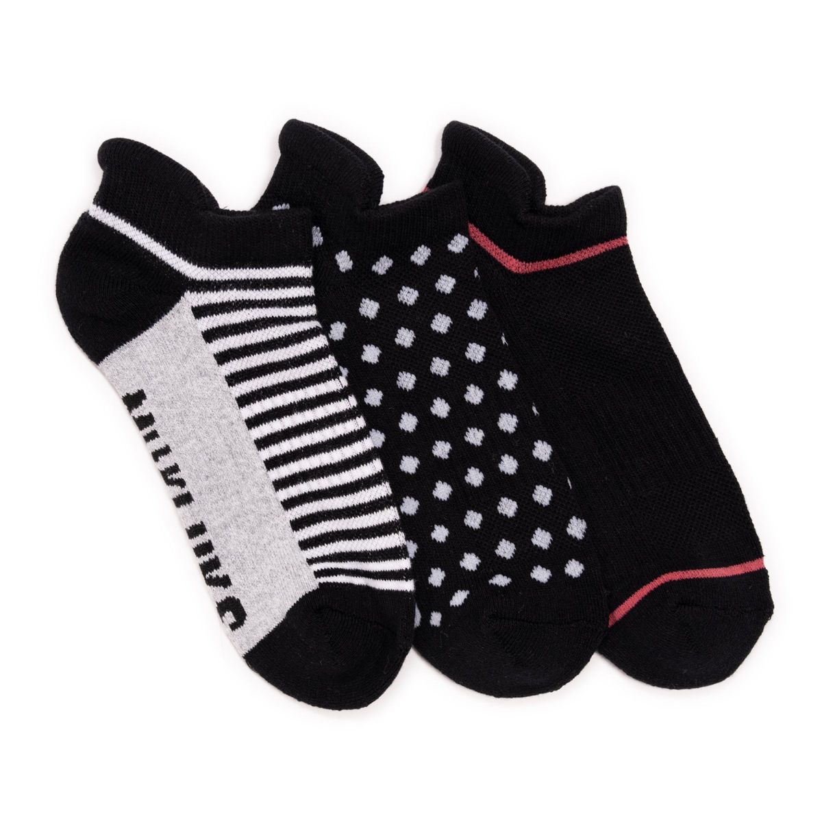 Muk Luks Women's 3 Pack Cotton Compression Ankle Socks - thumbnail 5