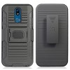 Nakedcellphone Combo for LG K40, Solo, K12 Plus, Harmony 3 - Ring Grip/Stand Case and Belt Clip Holster - Black - 2 of 4
