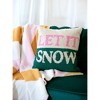 Shiraleah "Let It Snow" Pink and Green Decorative Pillow - 3 of 4