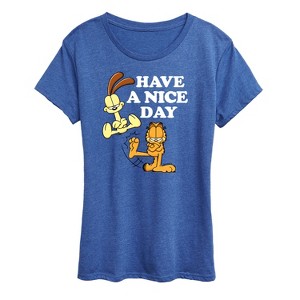 Women's - Garfield - Have A Nice Day Short Sleeve Graphic T-Shirt - 1 of 4