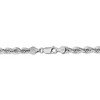 Black Bow Jewelry 5.5mm, 14k White Gold, Diamond Cut Solid Rope Chain Necklace - 4 of 4