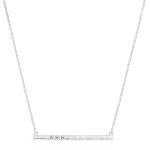 Silpada 'Dotted Line' Pendant Necklace with Crystals in Sterling Silver, 18"  + 2" - 1 of 4