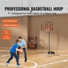 VEVOR Basketball Hoop, 5-7 ft Adjustable Height Portable Backboard System, 28 inch Basketball Hoop & Goal, Kids & Adults Basketball Set with Wheels - 3 of 4