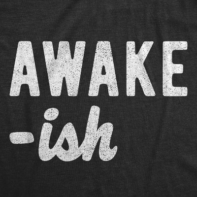 Мужские футболки Crazy Dog T-Shirts, Inc. Mens Awake-Ish T Shirt Funny Sleepy Lazy Novelty Graphic Tee - Crazy Dog Men's T Shirt for Introverts Black L — фото 2