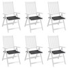 vidaXL Chair Cushion Set of 6 Gray - 4 of 4