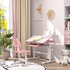 KTMBDW Kids Desk and Chair Set Height Adjustable School Study Desk and Chair with 31.5¡ã Tiltable Desktop for Boys Girls, Pink - 3 of 4