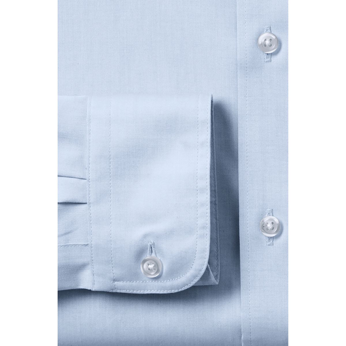 Lands' End School Uniform Kids Long Sleeve No Iron Pinpoint Dress Shirt - thumbnail 7