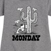 - Peanuts - Spike Cactus Monday Graphic Short Sleeve Fleece Dress - 2 of 4