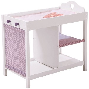 Roba Doll Bed & Storage: Fienchen in White, Purple & Pink - 1 of 4