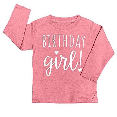 Lalo & Luna Happy Birthday T-Shirt (Girls 1 to 12) Sassy Kids Party Tee - Sweet Baby/Toddler Outfit