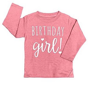Lalo & Luna Happy Birthday T-Shirt (Girls 1 to 12) Sassy Kids Party Tee - Sweet Baby/Toddler Outfit - 1 of 4