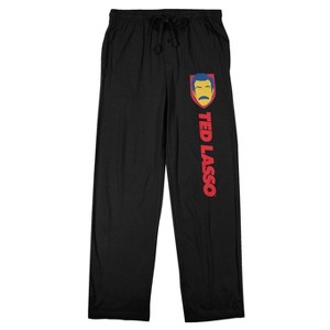 Ted Lasso Shield Graphic Men's Black Sleep Pajama Pants - 1 of 2