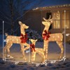 Karl Home 3PCS Reindeer Family Christmas Decoration with LED Lights - 2 of 3