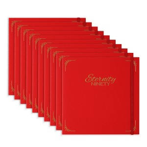 New York Central Eternity Ninety Flat Book- 8x8" Sketch Watercolor Journal, 10-Pack - Red Soft Paperback- Watercolor Sketchbook w/ Elastic Band, 100 - 1 of 4