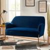 Aida Contemporary Velvet Loveseat Sofa  with Recessed Arms for Living Room and Bedroom and small space| Karat Home - 2 of 4
