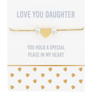Pavilion Gift Company - Love You Daughter - 18K Gold Plated Adjustable Bracelet - Bracelets - 1 of 4