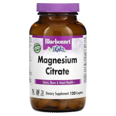 Bluebonnet Nutrition Magnesium Citrate, 120 Caplets (200 mg per Caplet)