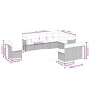 vidaXL Garden Sofa Set Black and Blue - Without Table - 3 of 4