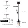YIYIBYUS 3-Piece Unique Modern Metal Hanging Lamp Farmhouse Pendent Light - 4 of 4