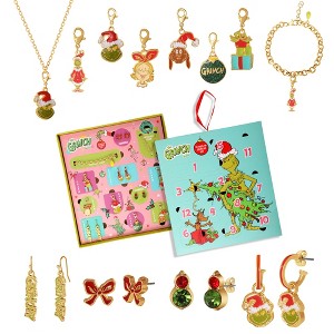 The Grinch Holiday Charm Jewelry Advent Set with Earrings and Chains - 1 of 4