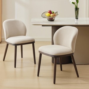 Dining Chairs Set of 2,Modern Upholstered Kitchen Chairs with Ergonomic Back Support,265lbs Capacity Dining Room Chairs with Wood Legs for Kitchen - 1 of 4