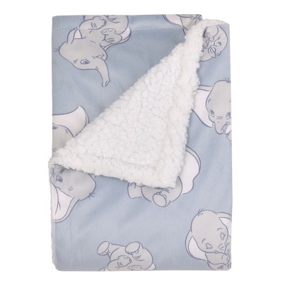 Disney Dumbo Sweet Little Baby Light Blue And White Super Soft Cuddly ...